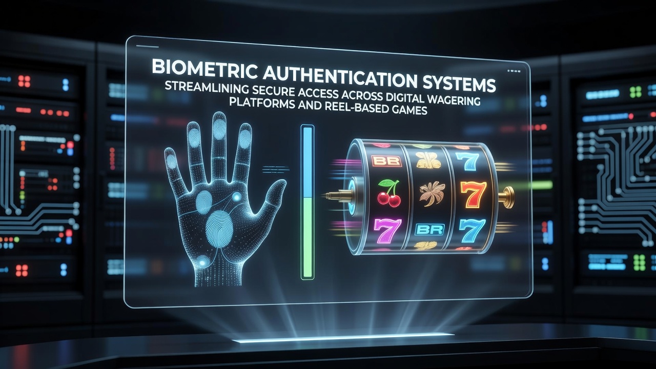 Biometric authentication interface on a mobile wagering app showing fingerprint and facial recognition options for secure login