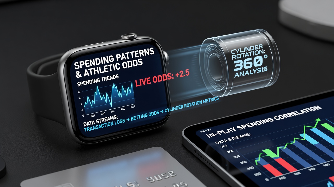 Close-up view of smartwatch metrics overlaid on mobile slot interface during cylinder rotation play