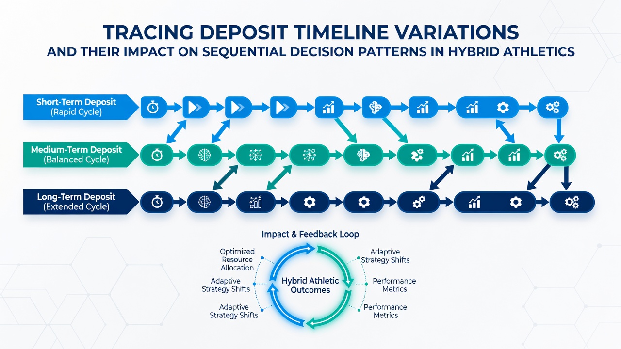 Analytics dashboard displaying sequential user actions after varying deposit processing times
